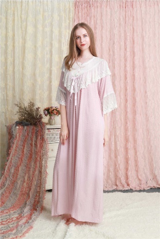 Home Dress Women Sleepwear Lace Cotton Nightgown Romantic Long Nightgowns  Plus Large Size Lady Night Gown| | - AliExpress